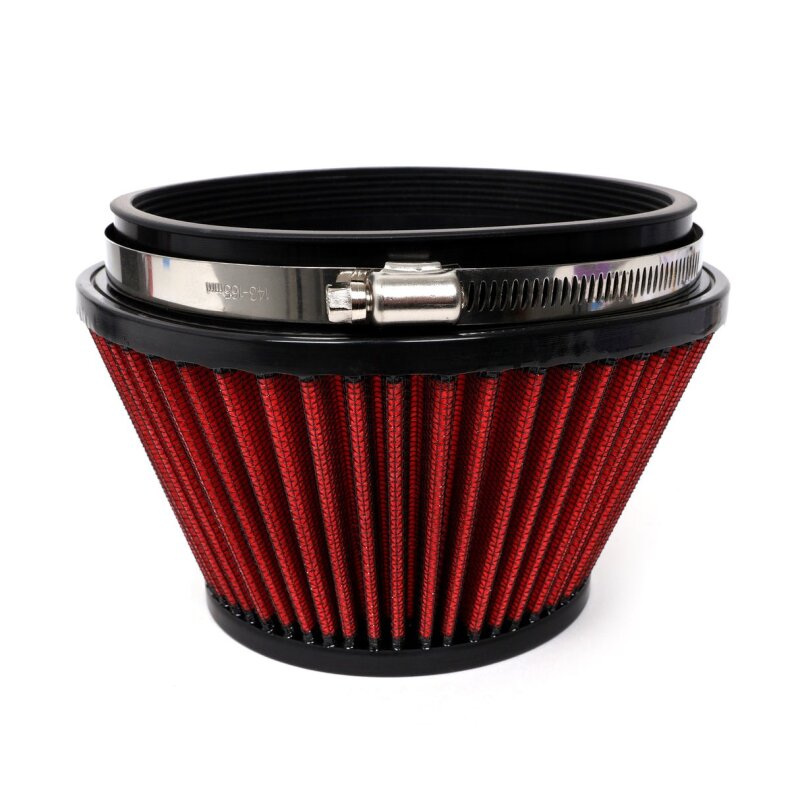 BLOX Racing Shorty Performance 5in Air Filter w/3.5in Velocity Stack and Coupler Kit - Black BXIM-00323-BK