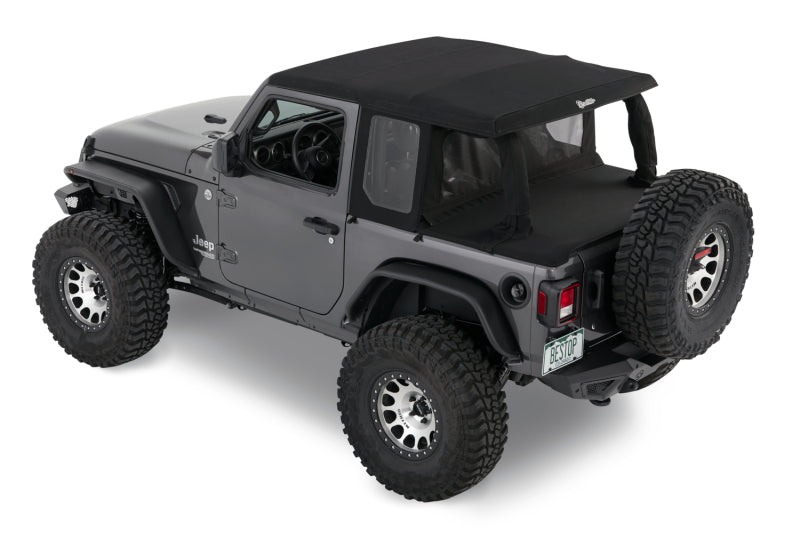 Bestop 18-26 Jeep Wrangler JL 2-Door Halftop Conversion Kit (Black Diamond)