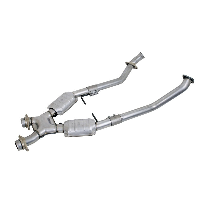 BBK Performance 1666 High Flow X-Pipe with Catalytic Converters (2-1/2 in) for 1996-1998 Ford Mustang GT 4.6L