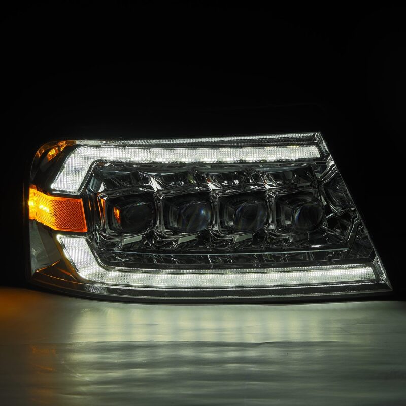 AlphaRex 880129 04-08 Ford F150 / 06-08 Lincoln Mark LT NOVA LED Projector Headlights Chrome w/Activation Light/Sequential