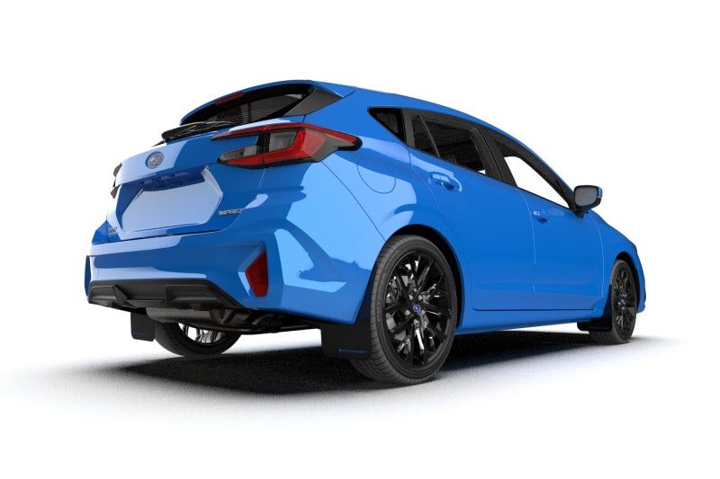 Rally Armor UR Mud Flaps - 2024-2026 Subaru Impreza - Black/Blue Logo - #MF105-UR-BLK-NB