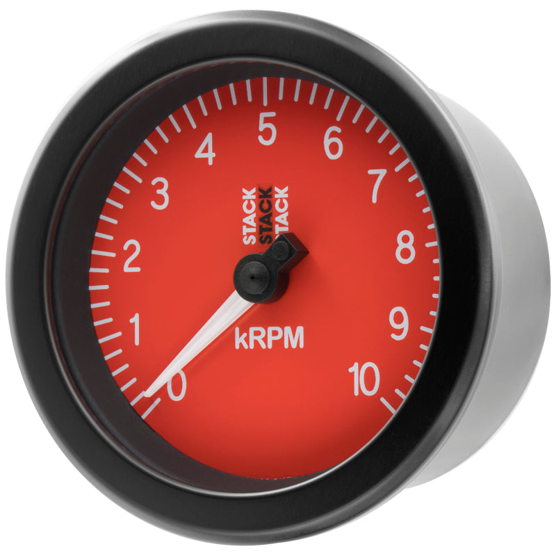 AutoMeter ST100-010R Stack Sport 88mm 0-10K RPM Tachometer - Red