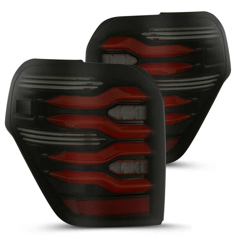 AlphaRex 690050 10-21 Toyota 4Runner LUXX LED Taillights Black/Red w/Activation Light/Sequential Signal