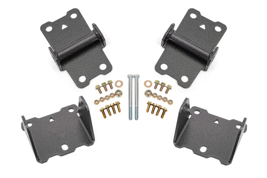 BMR 1978-1987 G-Body Motor Mount Kit Upper & Lower Solid - Black Hammertone