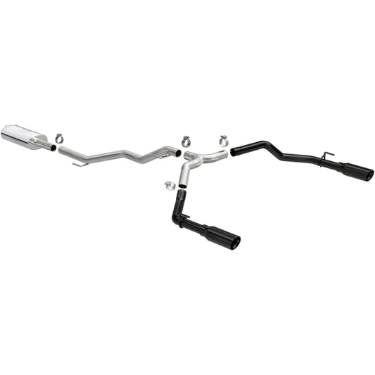 MagnaFlow 19487 2020 Jeep Gladiator 3in Street Series Dual Split Exit SS Cat-Back Exhaust w/Black Tips - #19487