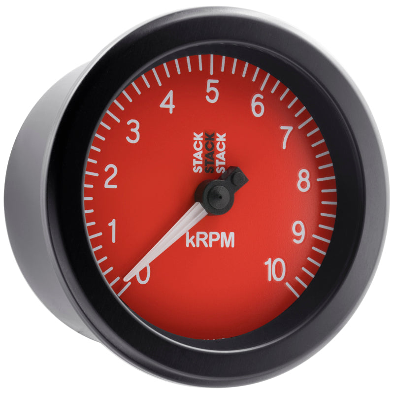 AutoMeter ST100-010R Stack Sport 88mm 0-10K RPM Tachometer - Red