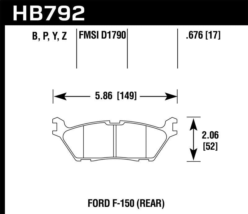 Hawk Performance HB792P.676 Super Duty Street Brake Pads