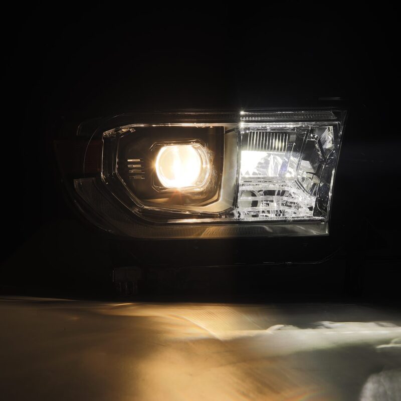 AlphaRex 880872 22-23 Toyota Tundra NOVA-Series Headlights Black w/Amber DRL - Req 810029 OR 810030