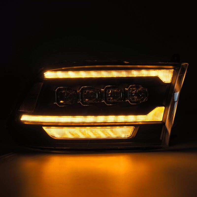 AlphaRex 880556 09-18 Ram 2500 NOVA LED Projector Headlights Plank Style Chrome w/Activation Light/Sequential Signal/DRL