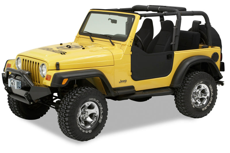 Bestop 97-06 Jeep Wrangler TJ Lower Fabric Doors (Black Denim)