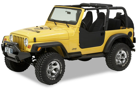 Bestop 97-06 Jeep Wrangler TJ Lower Fabric Doors (Black Denim)