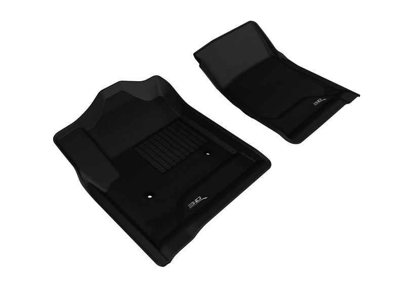 3D MAXpider Kagu Front Floor Mats for 2014-2018 GMC Sierra 1500/Sierra 2500 HD/Sierra 3500 HD