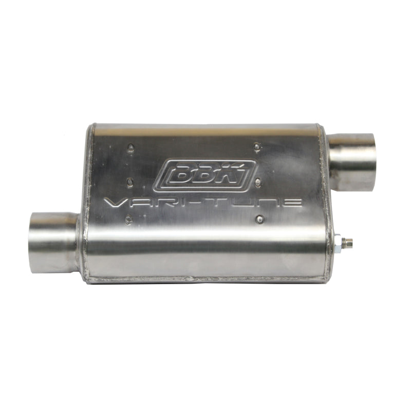 BBK Performance 31025 VariTune Adjustable Performance Muffler 2-3/4 in Offset / Offset, Stainless Steel, Universal Fit