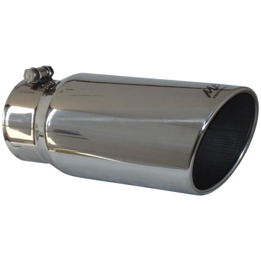 MBRP T5051 Exhaust Tip - 5" OD Angled Rolled End 4" inlet 12" length | T304 Stainless