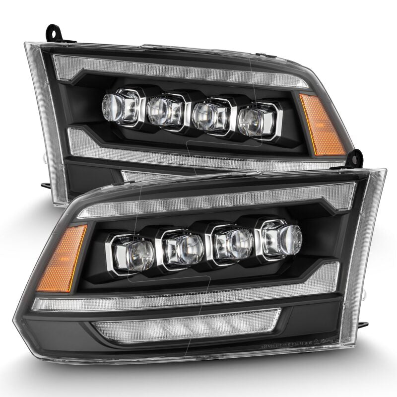 AlphaRex 880555 09-18 Dodge Ram 2500 NOVA LED Projector Headlights Plank Style Design Black w/ Activation Light