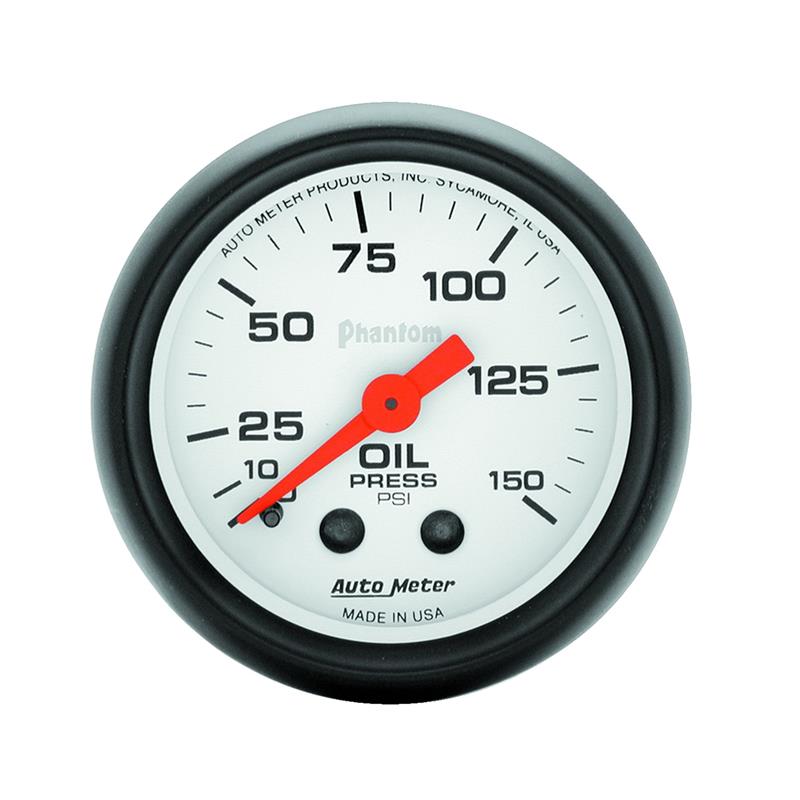 AutoMeter 5723 Phantom 52mm 150 PSI Mechanical Oil Pressure Gauge