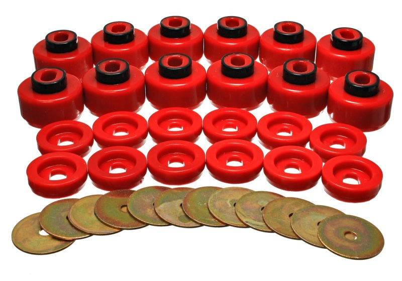 Energy Suspension Body Mount Set - Red 3.4156R