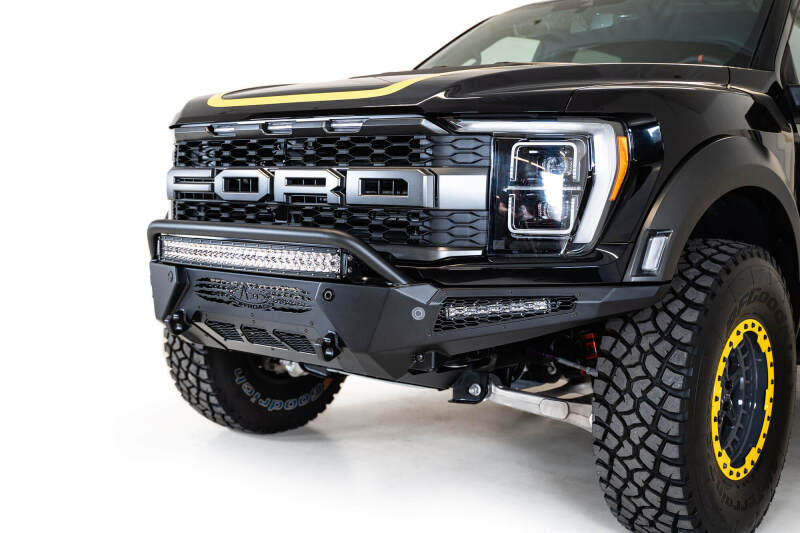 Addictive Desert Designs for 21-22 Ford Raptor HoneyBadger Front Bumper w/ Top Hoop