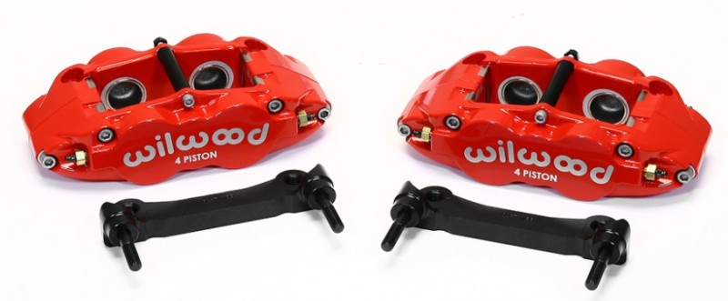 Wilwood Narrow Superlite 4R Rear Caliper & Bracket Kit - Red 97-13 C5/C6 Corvette w/ OEM Rotors - #140-14026-R
