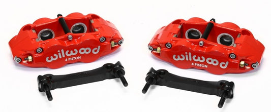 Wilwood Narrow Superlite 4R Rear Caliper & Bracket Kit - Red 97-13 C5/C6 Corvette w/ OEM Rotors - #140-14026-R
