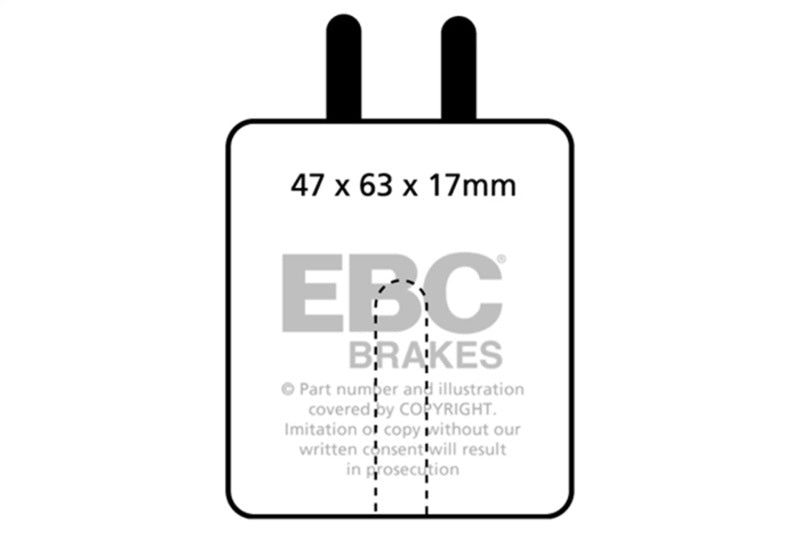 EBC 59-65 Aston Martin DB4 3.7 Vantage Greenstuff Front Brake Pads DP2120