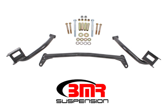 BMR 1979-2004 Fox Mustang Tubular Style Upper Torque Box Reinforcement Plates - Black Hammertone