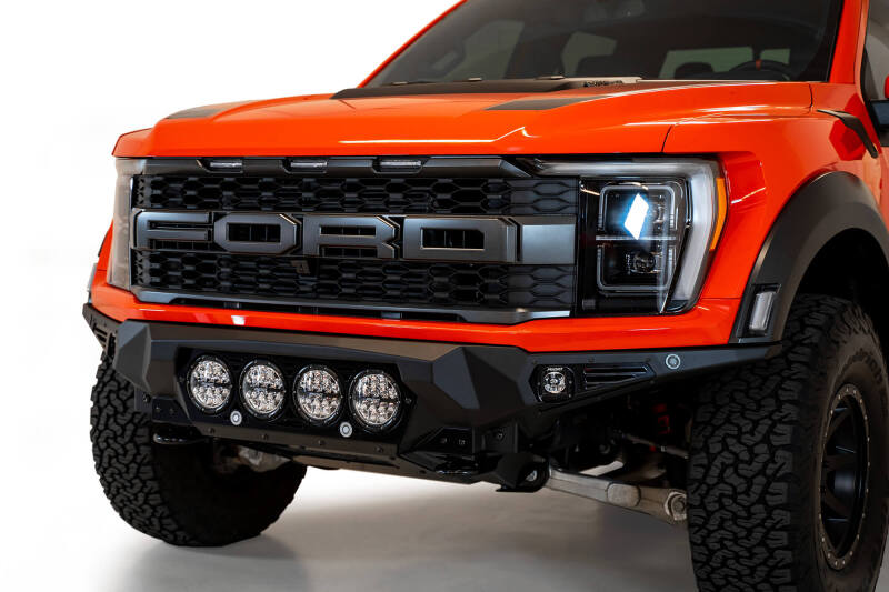 Addictive Desert Designs for 2021+ Ford Raptor Bomber Front Bumper w/ 4 Rigid 360 6in Light Mounts