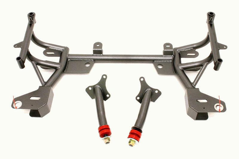 BMR 93-02 F-Body K-Member with Turbo SBC/BBC Motor Mounts and STD. Rack Mounts - Black Hammertone