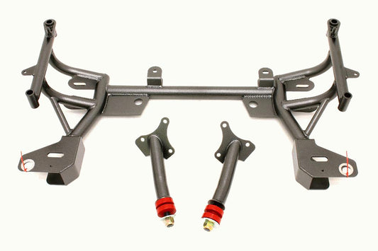 BMR 1993-2002 F-Body K-Member with Turbo SBC/BBC Motor Mounts and STD. Rack Mounts - Black Hammertone