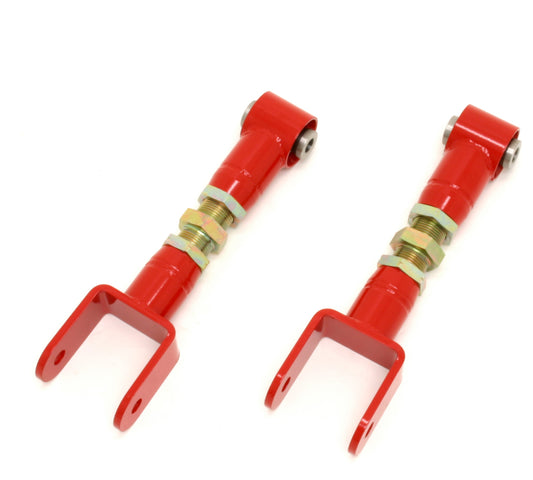 BMR 79-04 Fox Mustang Upper Control Arms On-Car Adj. with Spherical Bearings - Red