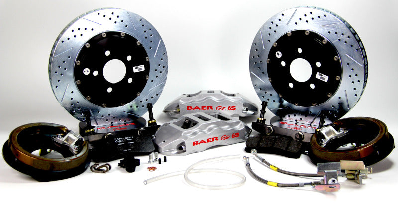 Baer Brakes 60-74 Chevrolet C10 Pickup 15in Extreme+ Rear Brake Kit-Silver- — 6 Lug (6x5.5"BC)