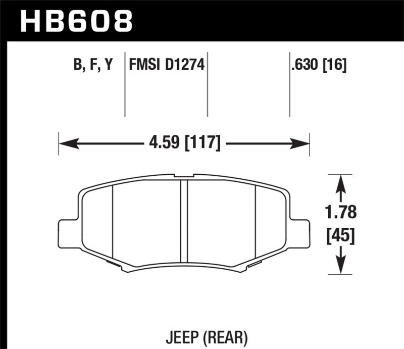 Hawk Performance HB608F.630 HPS Performance Street Brake Pads