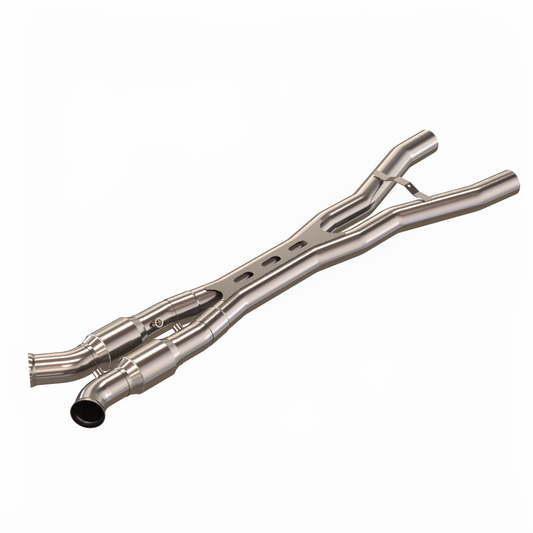 Kooks 21613221 for 06-13 Chevrolet Corvette Z06/ZR1 3in. SS Catted Ultra X-Pipe - OEM Connection