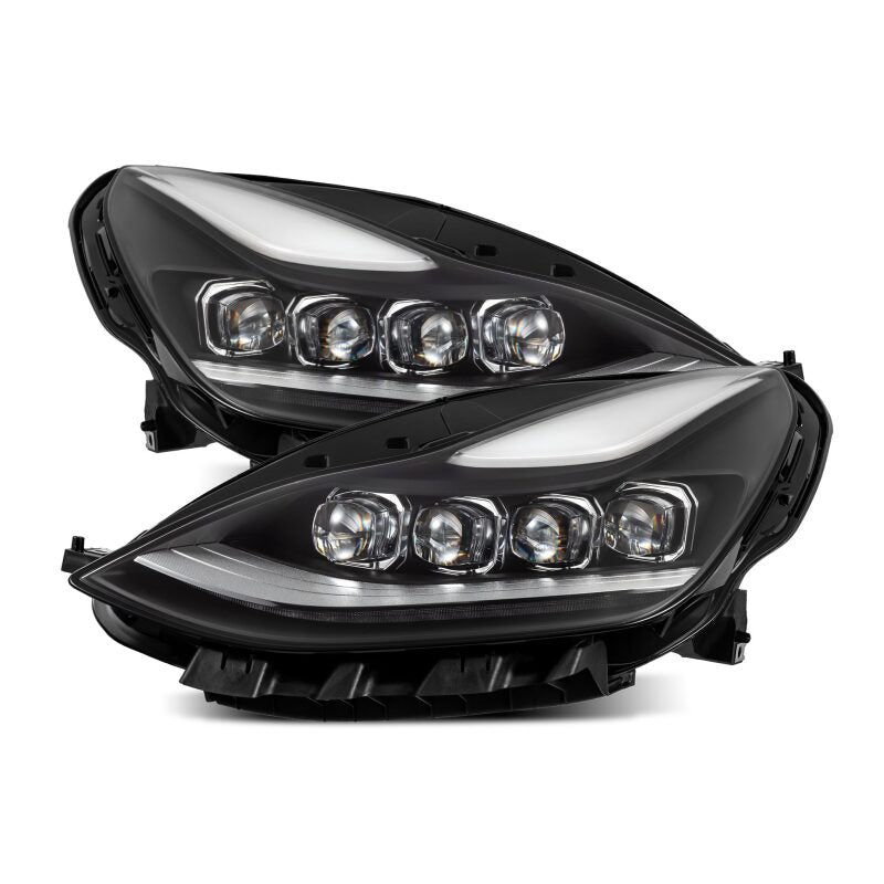 AlphaRex 880860 17-22 Tesla Model 3/20-23 Model Y NOVA-Series LED Projector Headlights Black with Activation Light & Sequential Signal