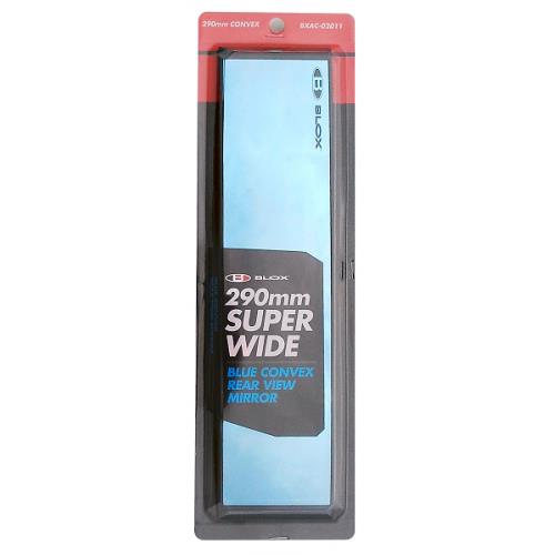 BLOX Racing 290mm Convex Mirror Black Frame Blue Tint BXAC-02011