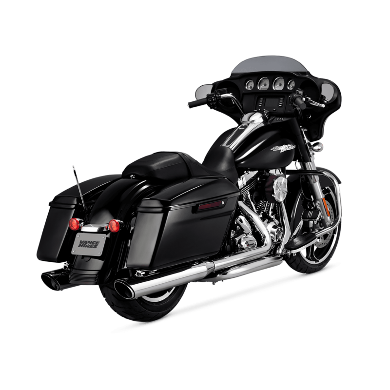 Vance & Hines 16672 Twin Slash Round Slip-Ons Chrome for 2017-2026 Harley-Davidson Touring
