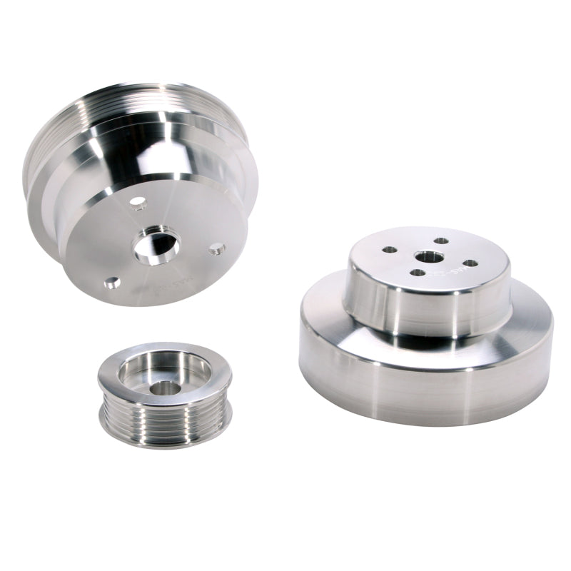 BBK Performance 1603 Underdrive Pulley Kit Billet Aluminum 3-Piece for 1988-1995 Chevrolet / GMC C1500 / K1500 / C2500 / K2500 (4.3L / 5.0L / 5.7L)