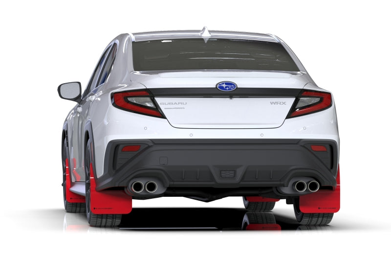 Rally Armor UR Mud Flaps - 2022-2025 Subaru WRX - Red/Black Logo - #MF92-UR-RD/BLK