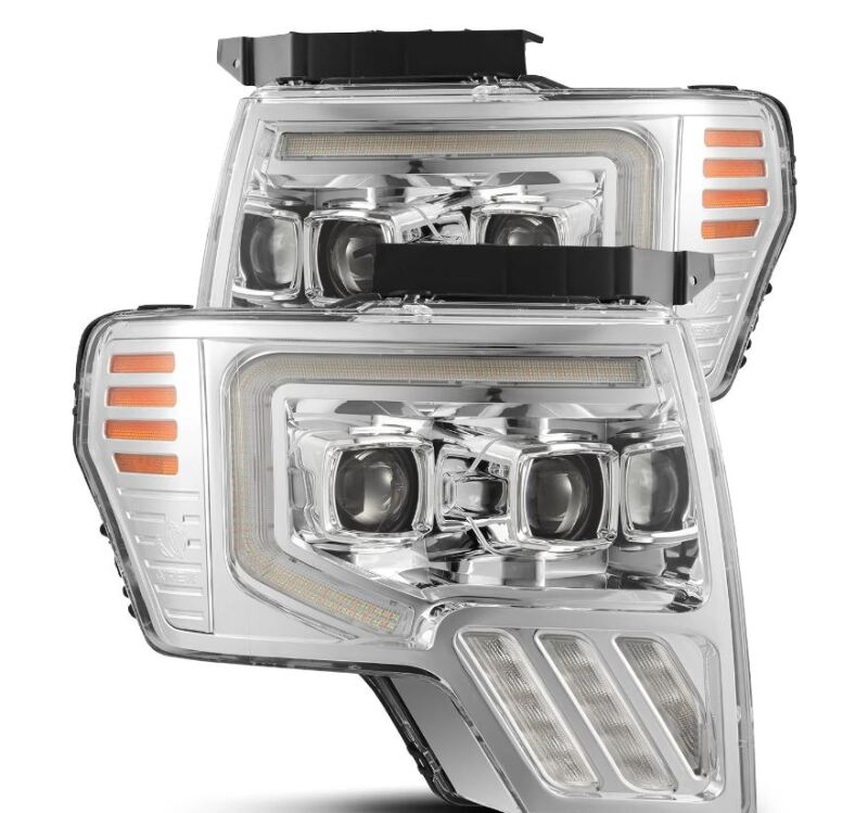 AlphaRex 880482 09-14 Ford F-150 PRO-Series Projector Headlights Plank Style Chrome w/Activation Light/Sequential Signal