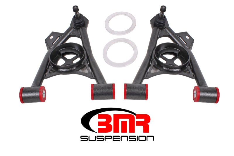 BMR 1994-2004 Mustang Lower Non-Adj. A-Arms (Poly) with Tall Ball Joint / Spring Pocket - Black Hammertone