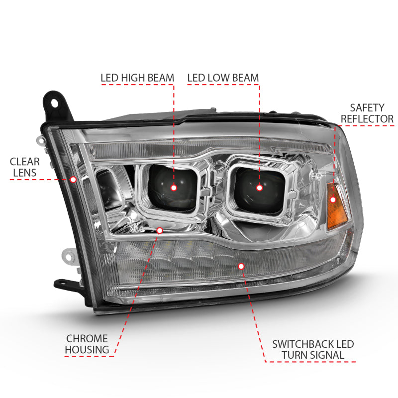 ANZO 2011-2018 RAM 1500 LED Projector Headlights