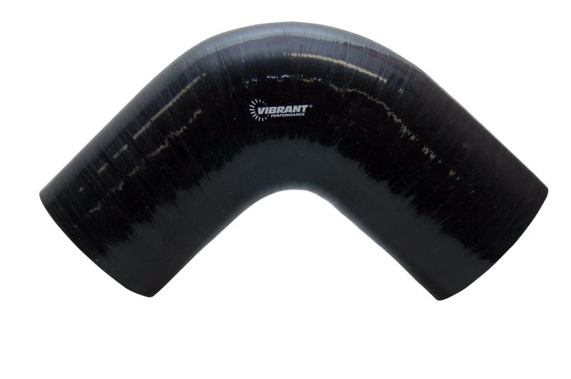 Vibrant 4 Ply Reinforced Silicone Elbow Connector - 1in ID x 8in Leg 90 Deg