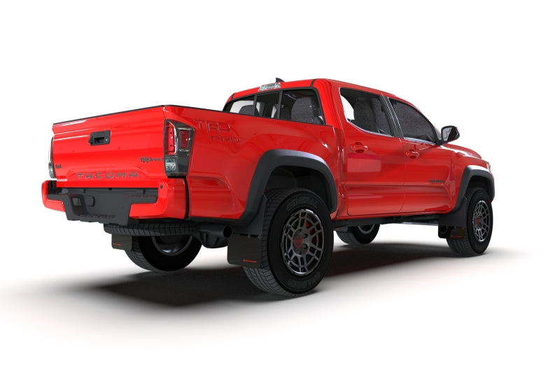 Rally Armor Classic Mud Flaps - 2016-2023 Toyota Tacoma - Black/Black Logo - #MF94-BLK-MBK