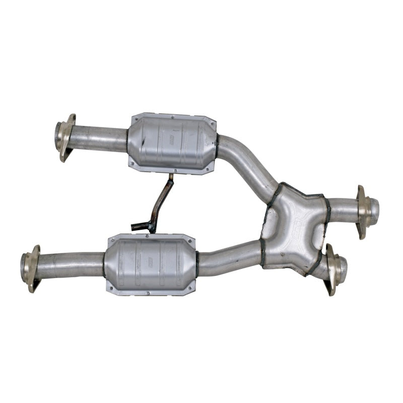 BBK Performance 1659 Short Mid X-Pipe with Catalytic Converters (2-1/2 in) for 1979-1993 Ford Mustang (5.0L) with BBK Long Tube Headers