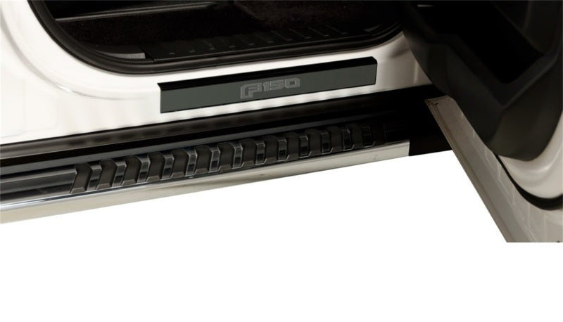 Putco for 2015-2020 Ford F-150 - SuperCrew with F-150 Etching (4pcs) Black Platinum Door Sills