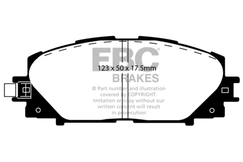 EBC 06+ Toyota Yaris 1.5 Ultimax2 Front Brake Pads UD1184