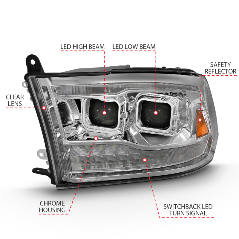 ANZO 2011-2018 RAM 1500 LED Projector Headlights