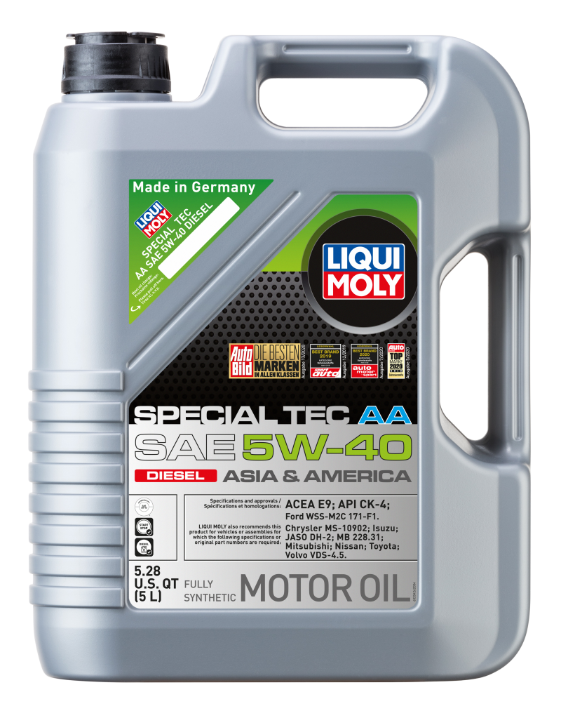 LIQUI MOLY 5L Special Tec AA Motor Oil SAE 5W-40 Diesel (20426) - Pack of 4