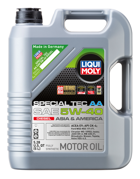 LIQUI MOLY 5L Special Tec AA Motor Oil SAE 5W-40 Diesel (20426) - Pack of 4