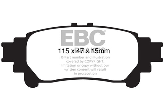 EBC 10+ Lexus RX350 3.5 (Japan) Extra Duty Rear Brake Pads ED91850